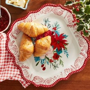 2022 New Pioneer Woman Cheerful Rose Holiday Platter